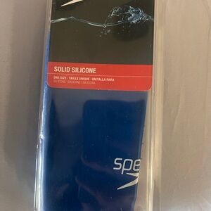 2 NEW Speedo Blue Silicone Swim Cap